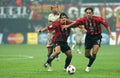 Gennaro Gattuso , Alessandro Nesta and Ronaldinho in action during the match